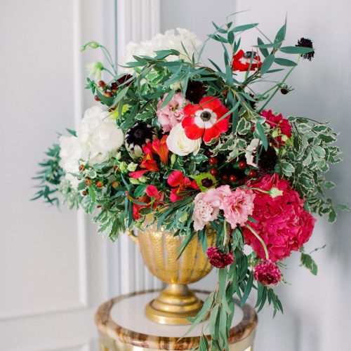 Aranjament floral Red Porcelain